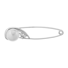 Булавка Мастер Клио - Серебро 925, Жемчуг культивированный (арт. 24В0587В)