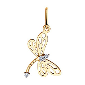 Подвеска SOKOLOV - Золото 375, Фианит (арт. 036373-4)