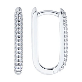 Серьги SOKOLOV - Серебро 925, Фианит (арт. 94027073)