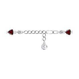 Браслет SOKOLOV - Серебро 925, Гранат, Фианит (арт. 92050150)
