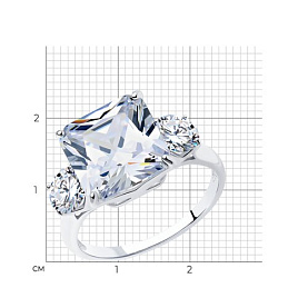 Кольцо SOKOLOV - Серебро 925, Фианит (арт. 94012077)