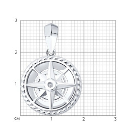 Подвеска SOKOLOV - Серебро 925, Фианит (арт. 94033286)