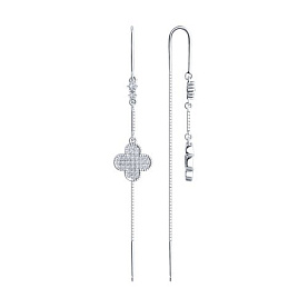 Серьги SOKOLOV - Серебро 925, Фианит (арт. 94026561-91)