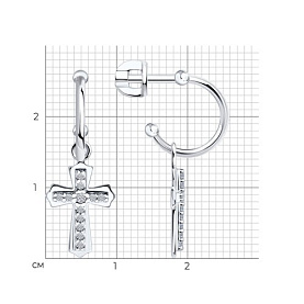 Серьги SOKOLOV - Серебро 925, Фианит (арт. 94026806)
