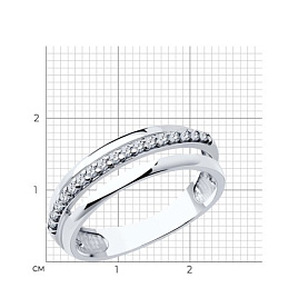 Кольцо SOKOLOV - Серебро 925, Фианит (арт. 94013769)