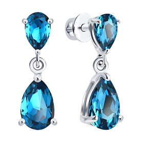 Серьги Diamant - Серебро 925, Кристалл (арт. 94-122-00211-1)