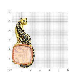 Брошь Diamant - Серебро 925, Синтетический ситалл , Эмаль (арт. 93-340-01672-3)