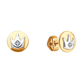 Серьги Diamant - Золото 585, Фианит (арт. 51-122-02733-1)