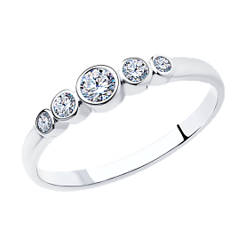 Кольцо SOKOLOV - Серебро 925, Фианит (арт. 94011317)