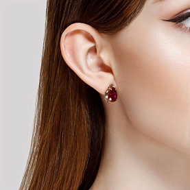Серьги SOKOLOV - Золото 585, Синтетический рубин (арт. 728212)