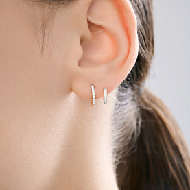 Серьга SOKOLOV - Золото 585, Фианит (арт. 170085)