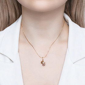 Подвеска SOKOLOV - Золото 585, Фианит (арт. 034909)