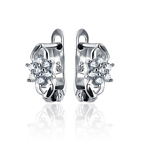 Серьги Фиделис - Серебро 925, Фианит (арт. FYE7468)