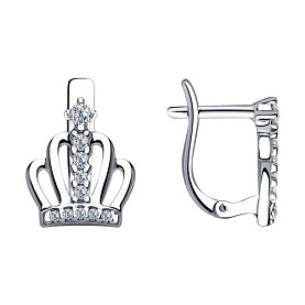 Серьги SOKOLOV - Серебро 925, Фианит (арт. 94023519)