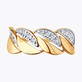 Кольцо SOKOLOV - Золото 585, Фианит (арт. 019807)