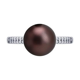 Кольцо Diamant - Серебро 925, Жемчуг синтетический, Фианит (арт. 94-110-00090-1)