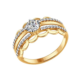 Кольцо SOKOLOV - Серебро 925, Фианит (арт. 93010633)