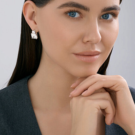 Серьги SOKOLOV - Серебро 925, Фианит (арт. 94027178-91)