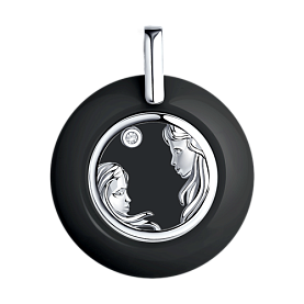 Подвеска Diamant - Серебро 925, Керамика, Фианит (арт. 94-130-01252-1)