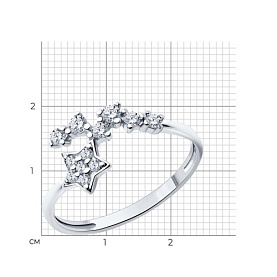 Кольцо SOKOLOV - Серебро 925, Фианит (арт. 94013835)