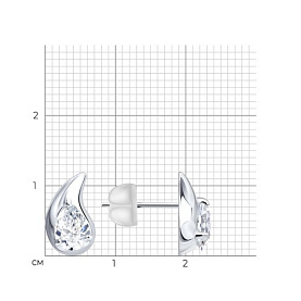 Серьги Diamant - Серебро 925, Фианит (арт. 94-122-02268-1)