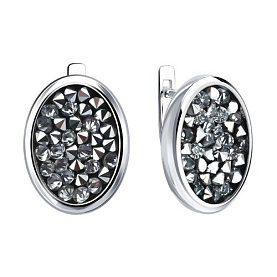 Серьги Diamant - Серебро 925, Кристальная ткань (арт. 94-120-00105-1)