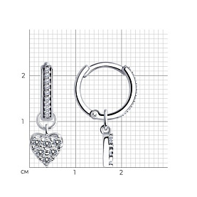 Серьги SOKOLOV - Серебро 925, Фианит (арт. 94025964)