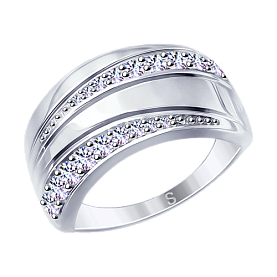 Кольцо SOKOLOV - Серебро 925, Фианит (арт. 94012631)