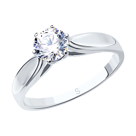 Кольцо SOKOLOV - Серебро 925, Фианит (арт. 94010047)