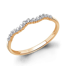 Кольцо Аквамарин - Золото 375, Фианит (арт. 600271А.8)