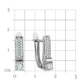 Серьги Talant - Серебро 925, Фианит (арт. 10-72-0001-25994)