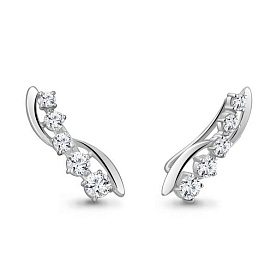 Серьги Аквамарин - Серебро 925, Фианит (арт. 49333А.5)