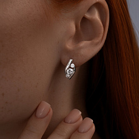 Серьги SOKOLOV - Серебро 925, Фианит (арт. 94025669)
