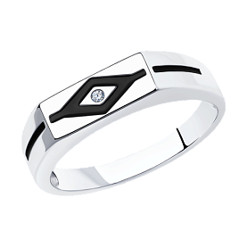 Кольцо Diamant - Серебро 925, Фианит, Эмаль (арт. 94-112-00781-1)