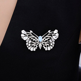 Брошь SOKOLOV - Серебро 925, Фианит (арт. 94040354)