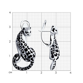 Серьги Diamant - Серебро 925, Эмаль (арт. 94-120-01672-1)