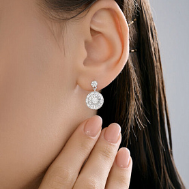 Серьги SOKOLOV - Серебро 925, Фианит (арт. 94027272)