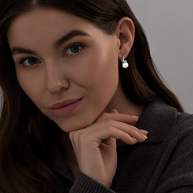 Серьги SOKOLOV - Серебро 925, Жемчуг имитация (арт. 94024735)