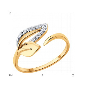 Кольцо SOKOLOV - Золото 585, Фианит (арт. 019852)