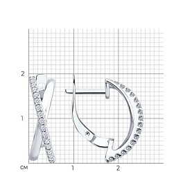 Серьги SOKOLOV - Серебро 925, Фианит (арт. 94027256)