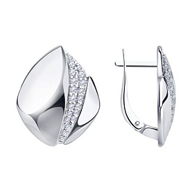 Серьги Diamant - Серебро 925, Фианит (арт. 94-120-00676-2)