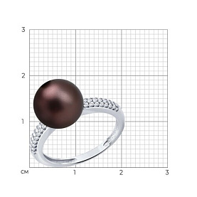 Кольцо Diamant - Серебро 925, Жемчуг синтетический, Фианит (арт. 94-110-00090-1)