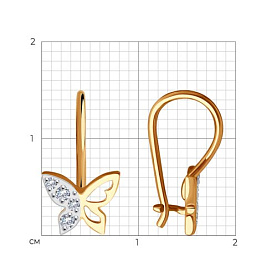 Серьги SOKOLOV - Золото 375, Фианит (арт. 029993-4)