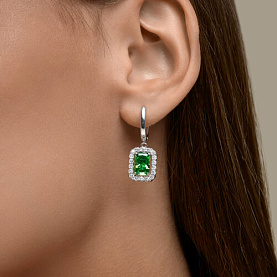 Серьги SOKOLOV - Серебро 925, Фианит (арт. 94027591)