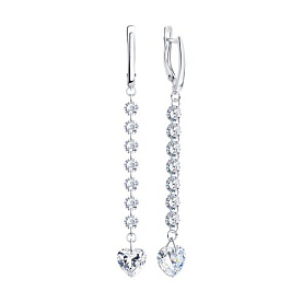 Серьги Diamant - Серебро 925, Фианит (арт. 94-121-00255-1)
