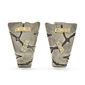 Серьги Кабаровских - Серебро 925, Бриллиант (арт. 2-035-1098)