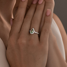 Кольцо SOKOLOV - Серебро 925, Синтетический ситалл , Фианит (арт. 92014337)