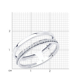 Кольцо SOKOLOV - Серебро 925, Фианит (арт. 94012151)