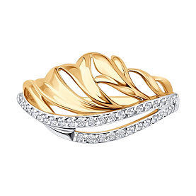 Кольцо SOKOLOV - Золото 585, Фианит (арт. 019804)