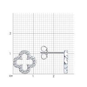 Серьги SOKOLOV - Серебро 925, Фианит (арт. 94026360-91)